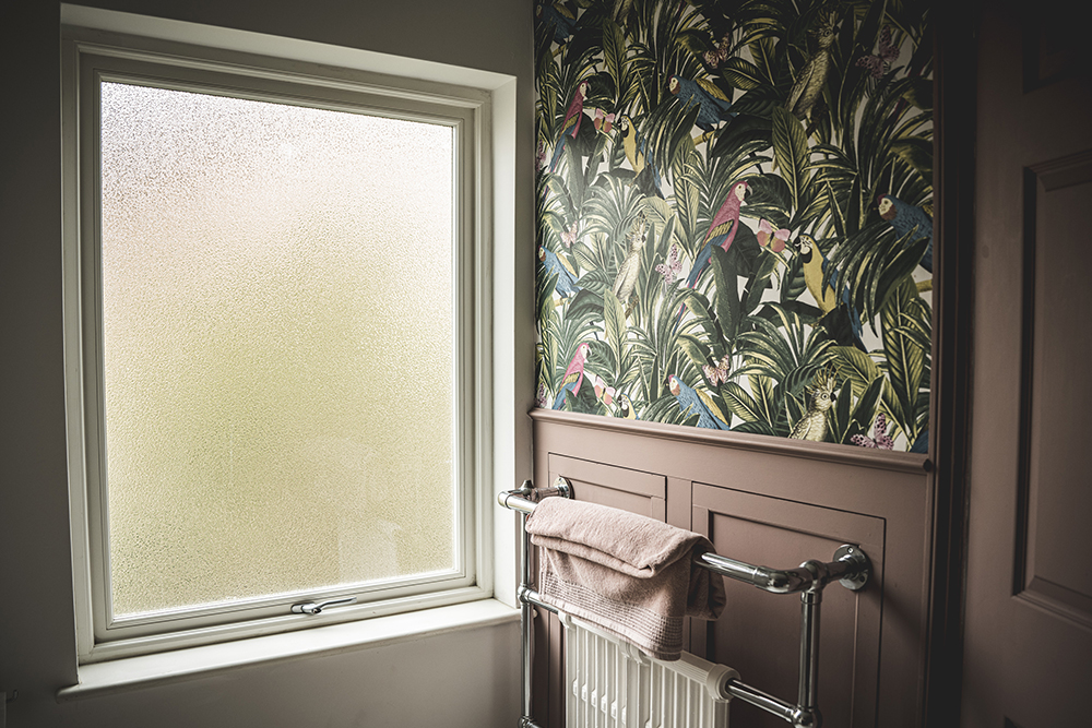 Textured Bathroom Windows